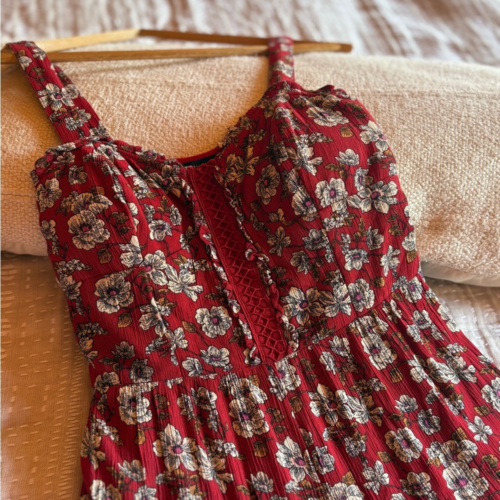 American Eagle Outfitters Boho Cottagecore Floral Jumpsuit with Flare Leg. 2 - Picture 3 of 13